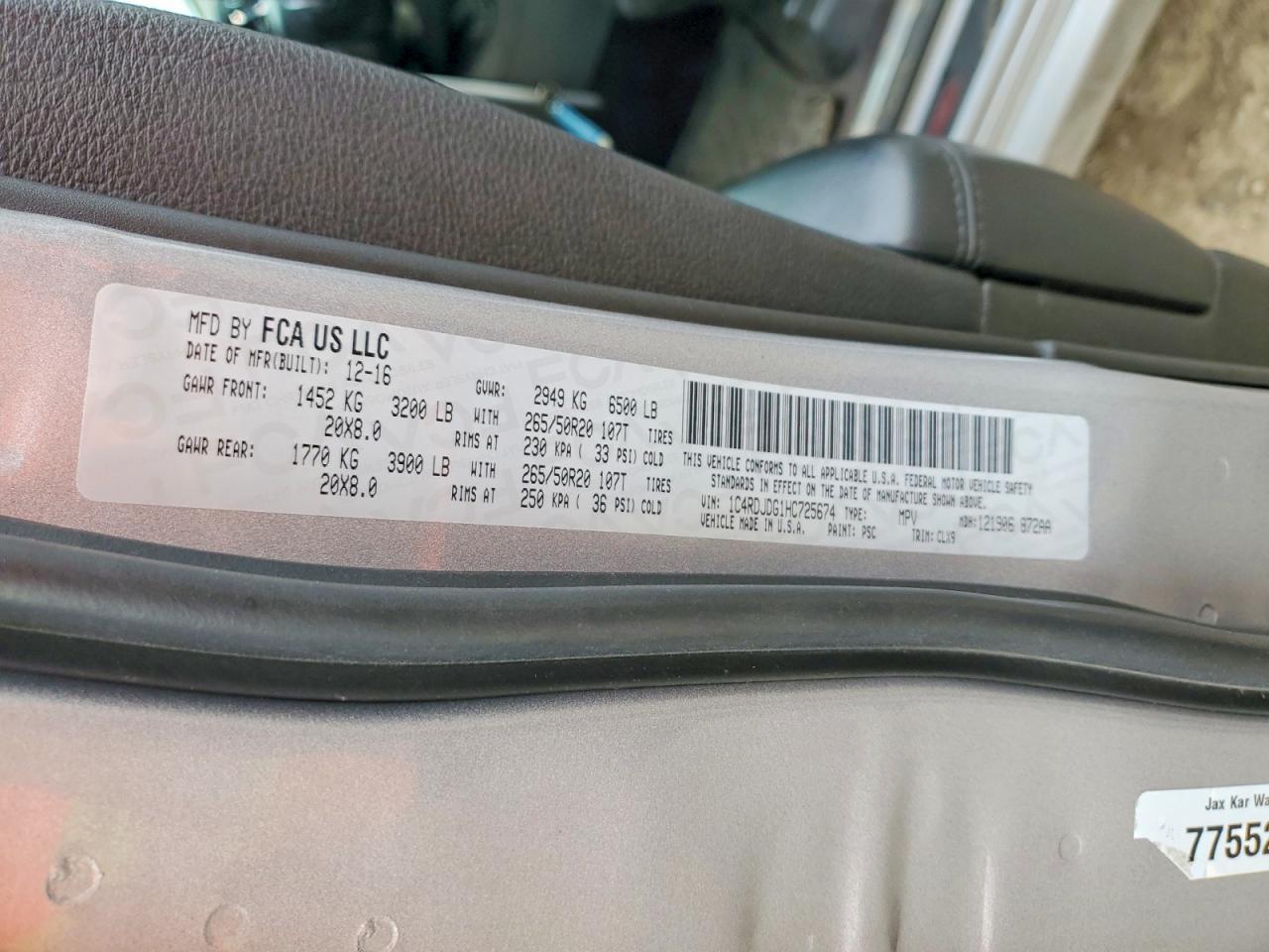 2017 Dodge Durango Gt - zdjęcie 13