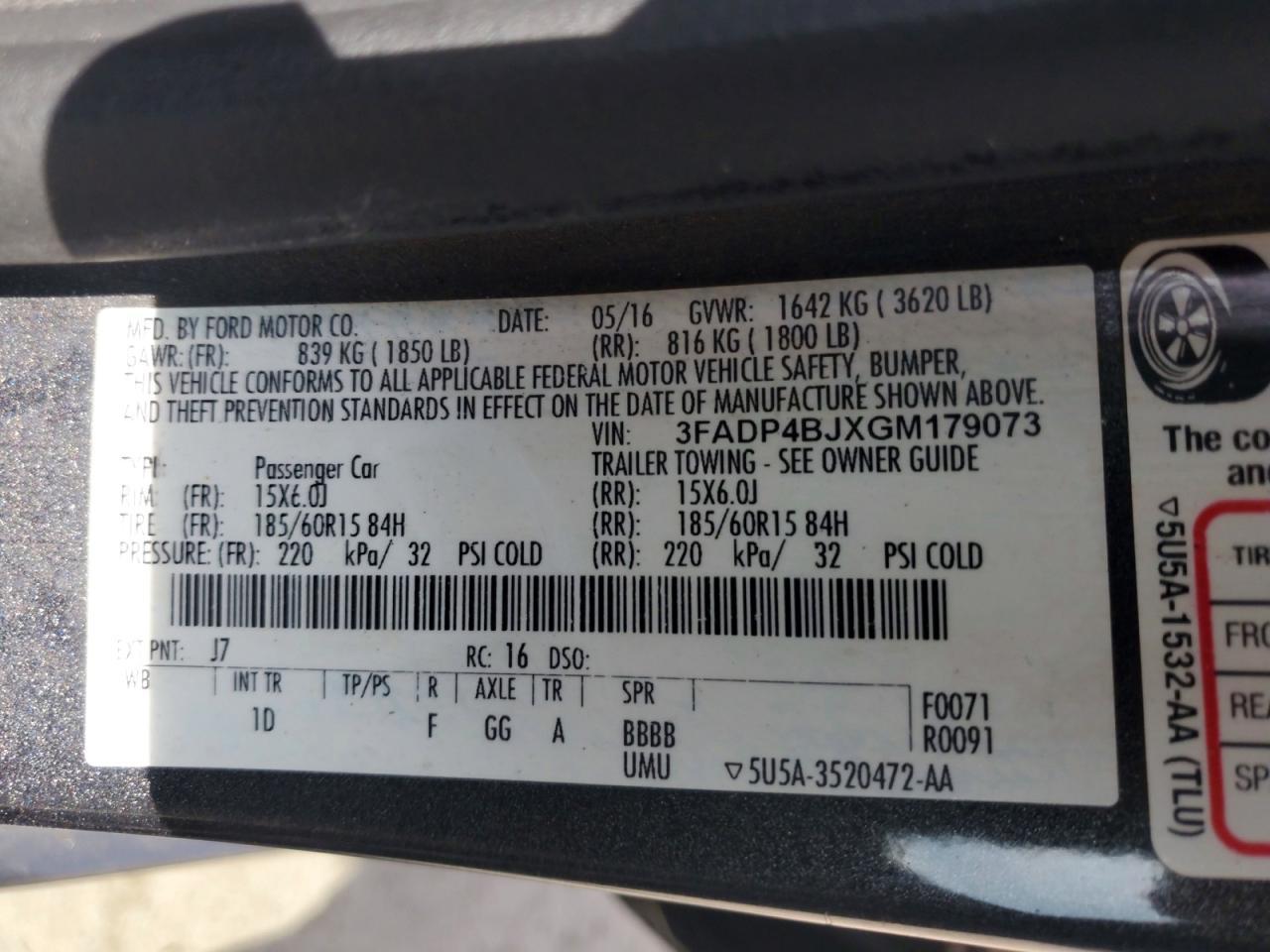 2016 Ford Fiesta Se - zdjęcie 12