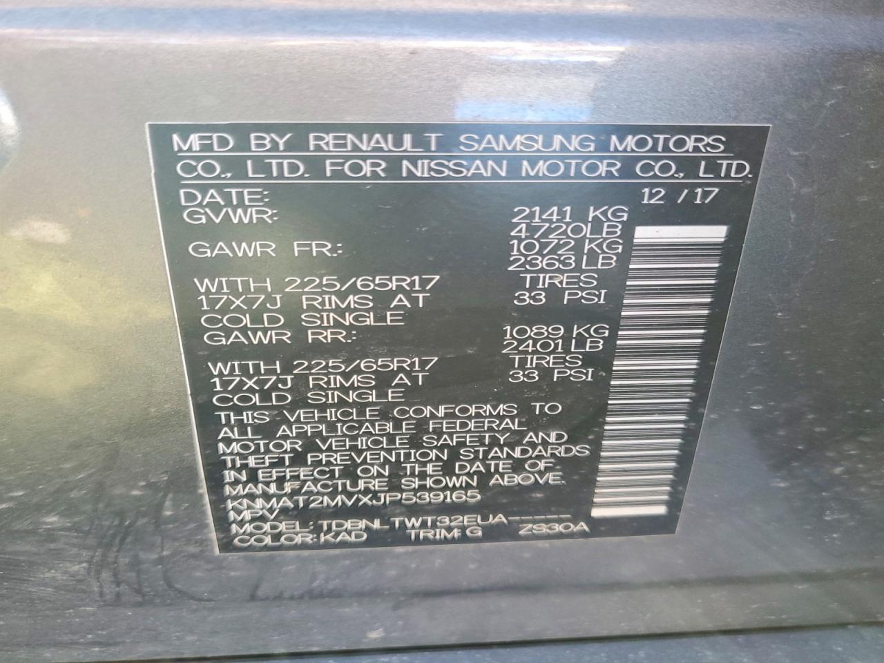 2018 Nissan Rogue Sv - zdjęcie 13