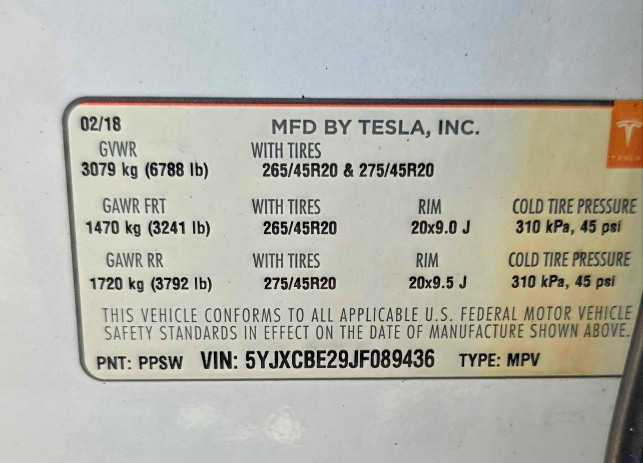 2018 Tesla Model X - zdjęcie 10