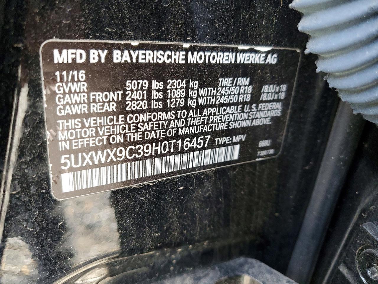 2017 BMW X3 xDrive28I - zdjęcie 14