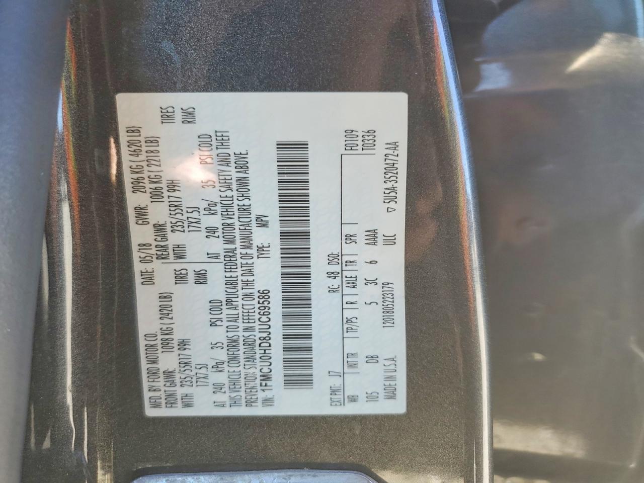 2018 Ford Escape Sel - zdjęcie 13