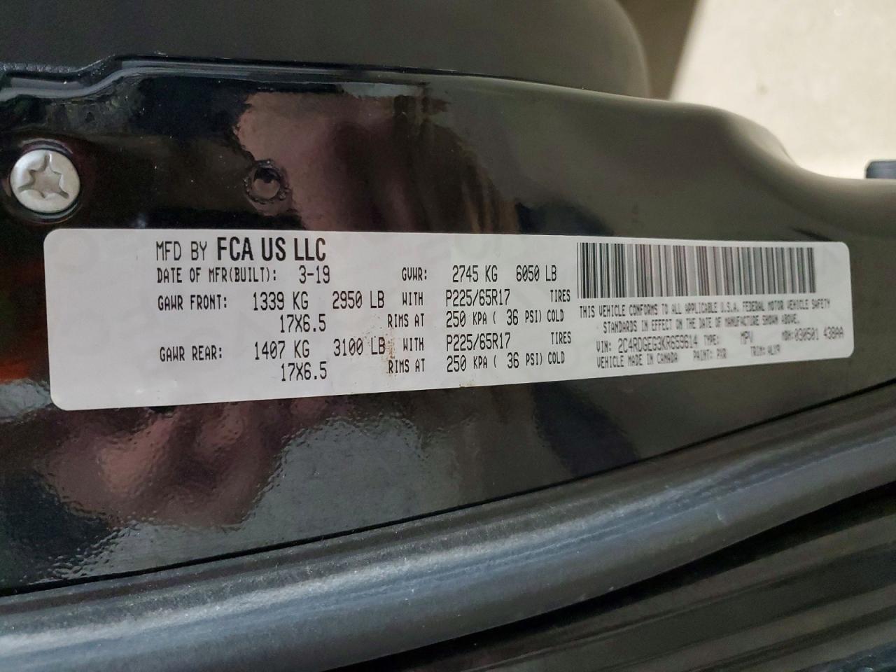 2019 Dodge Grand Caravan Gt - zdjęcie 14