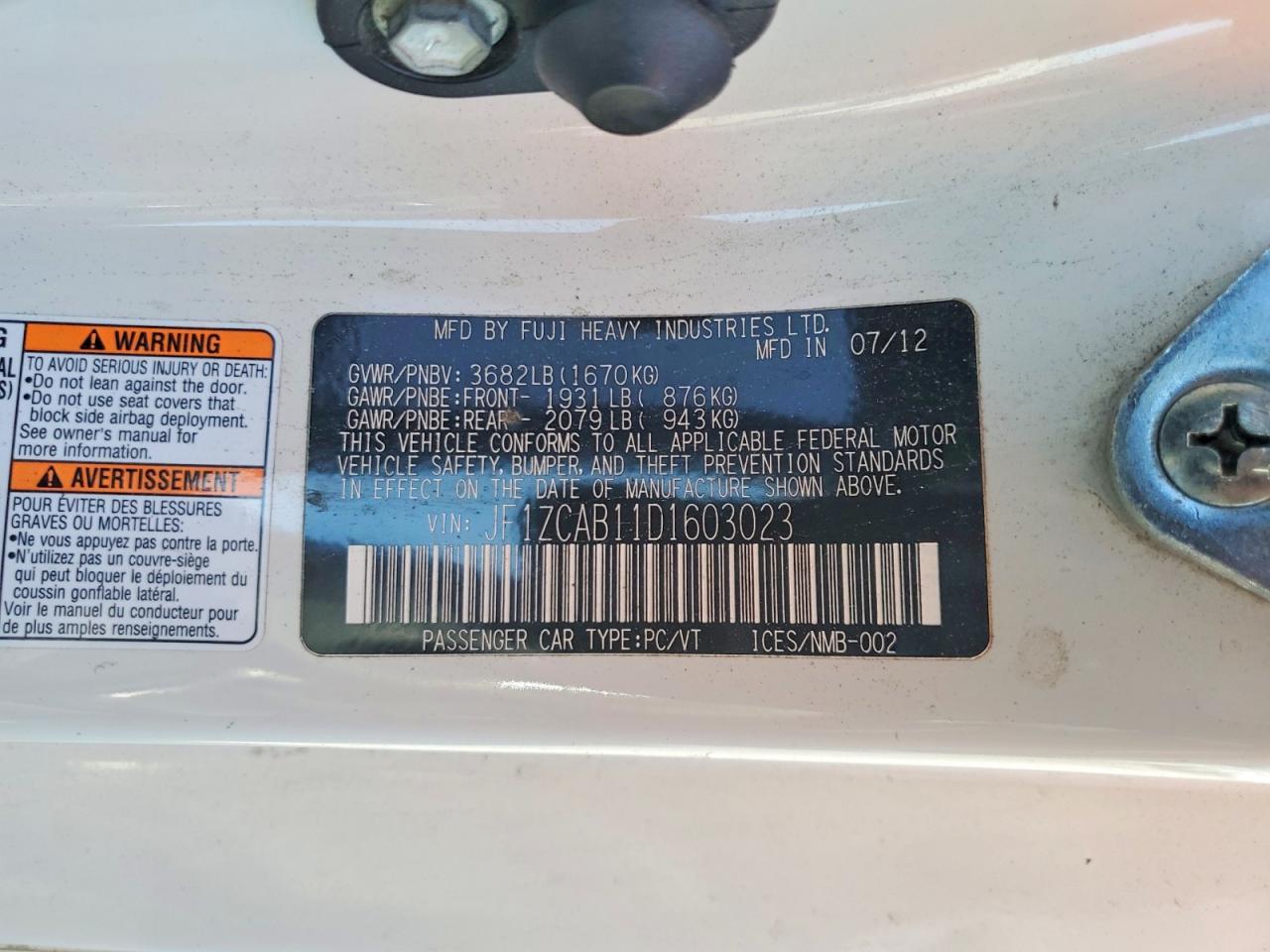 2013 Subaru Brz 2.0 Premium - zdjęcie 12
