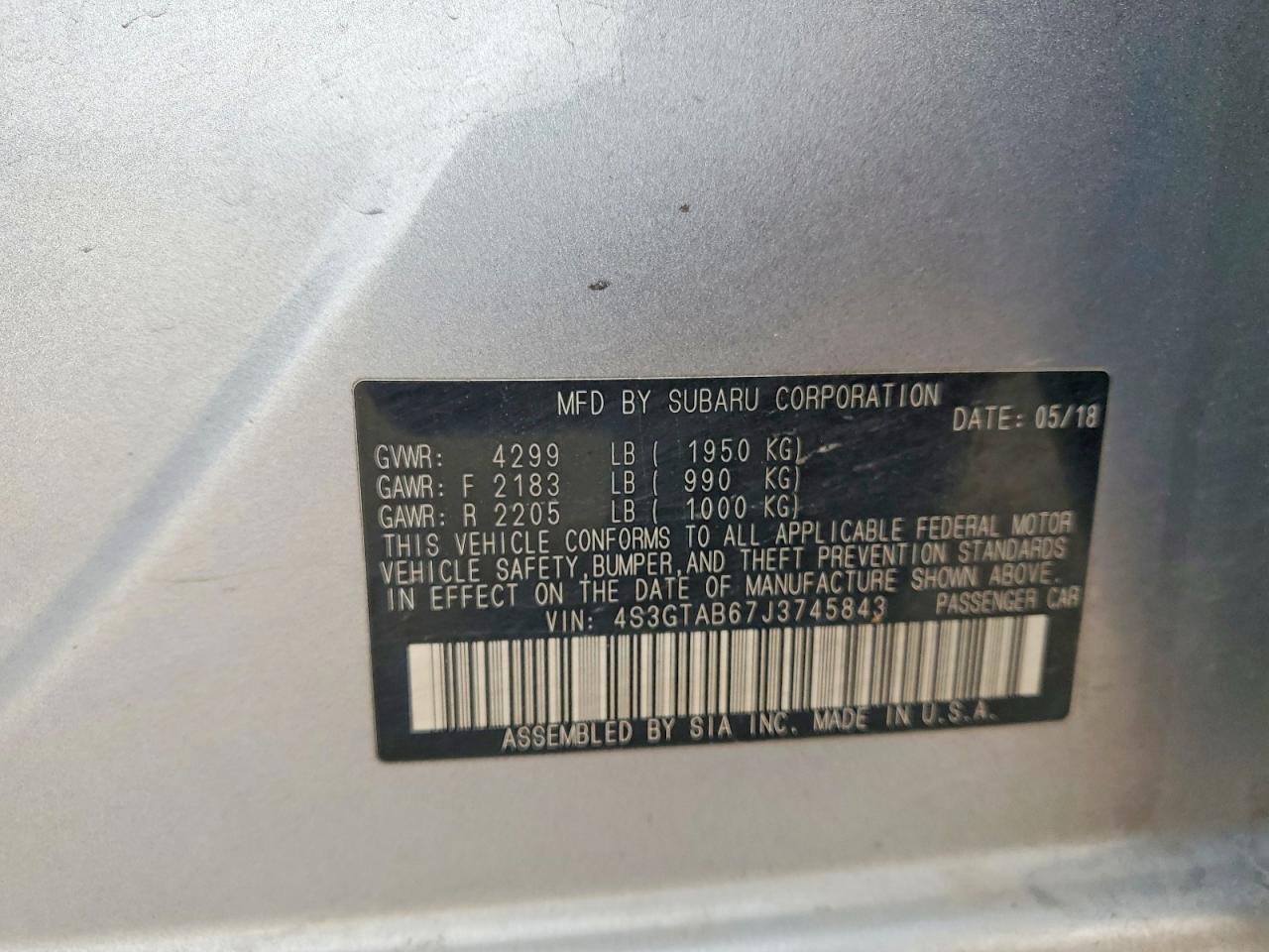 2018 Subaru Impreza Premium - zdjęcie 12