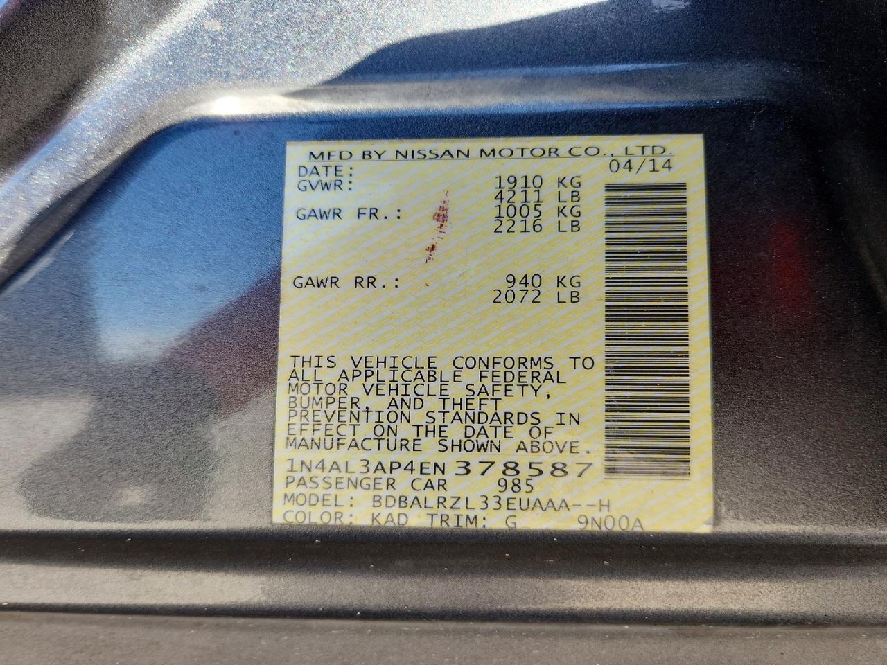 2014 Nissan Altima 2.5 - zdjęcie 13