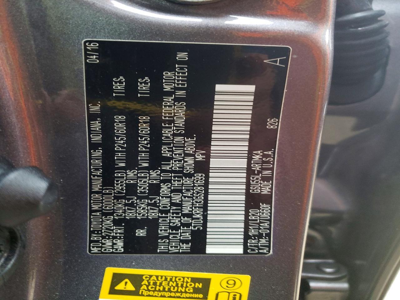 2016 Toyota Highlander Xle - zdjęcie 13