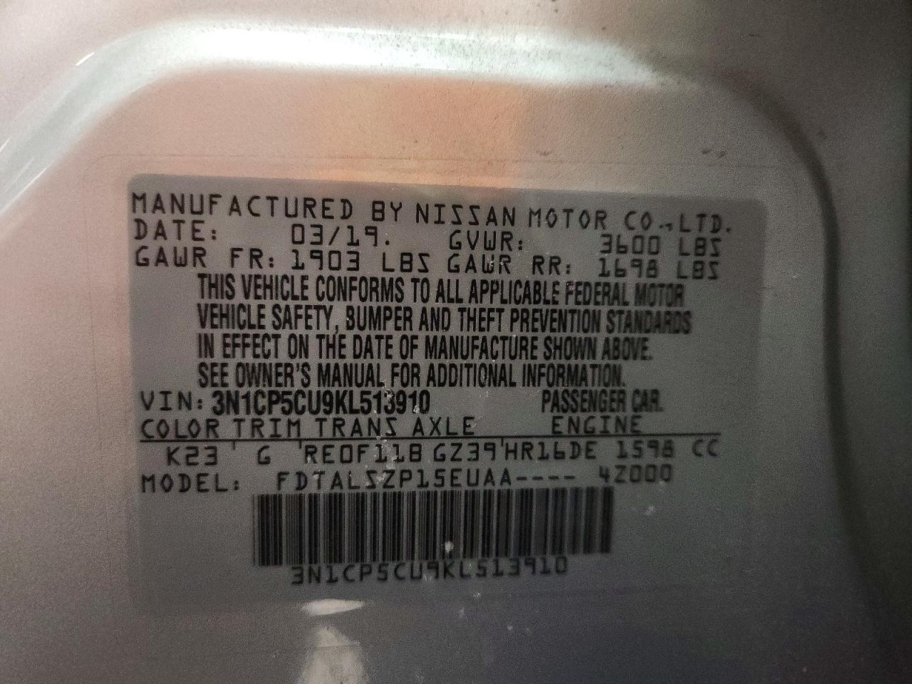 2019 Nissan Kicks Sv - zdjęcie 12