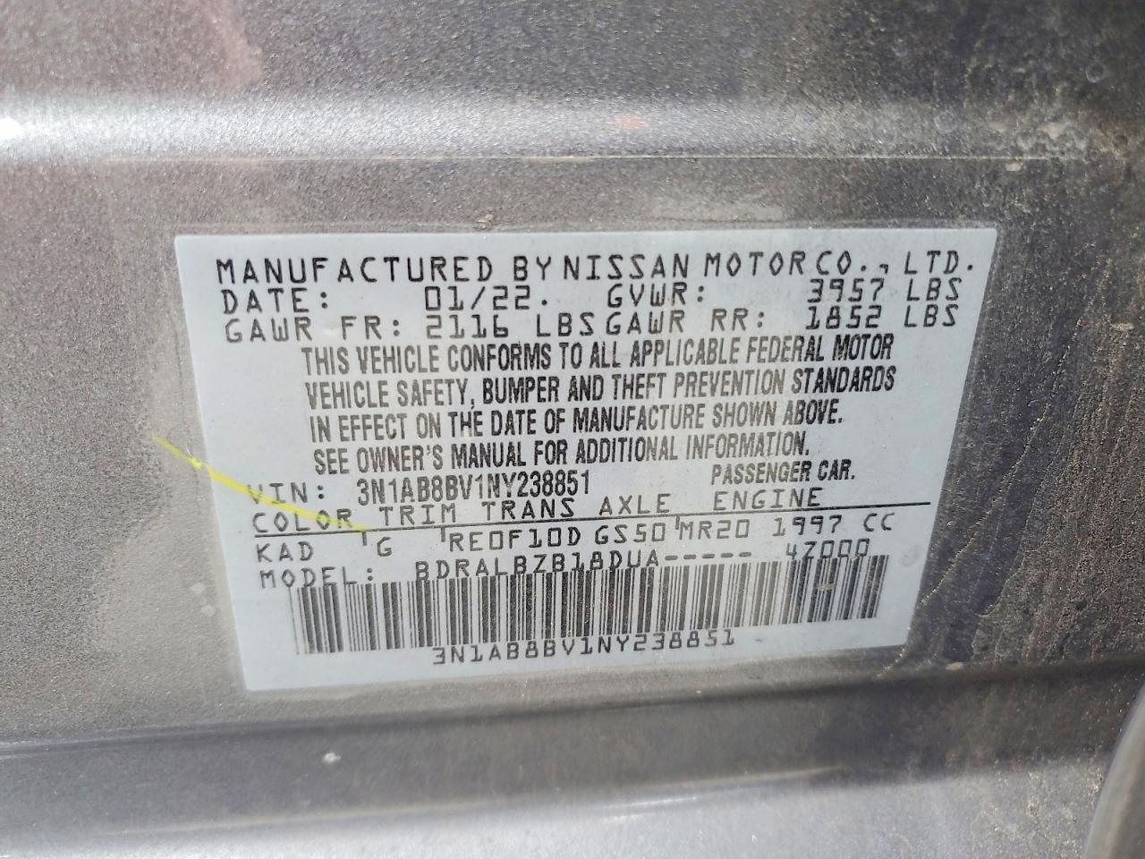 2022 Nissan Sentra S - zdjęcie 12