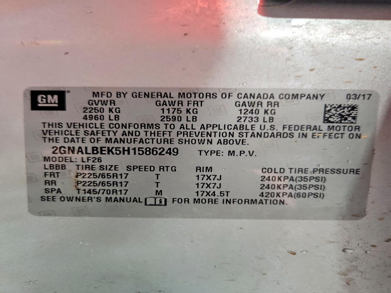 2017 Chevrolet Equinox Ls - zdjęcie 12