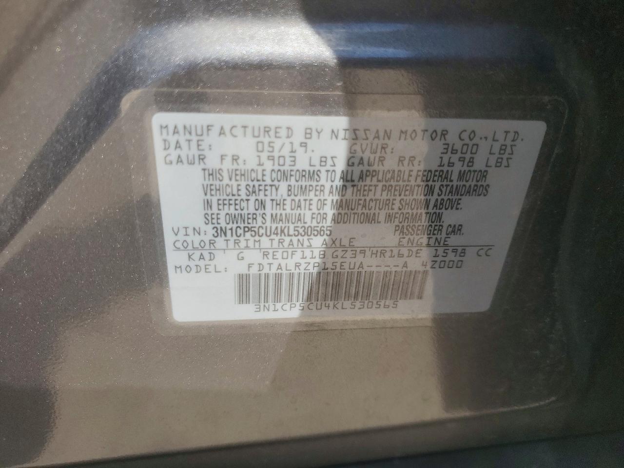 2019 Nissan Kicks S - zdjęcie 14