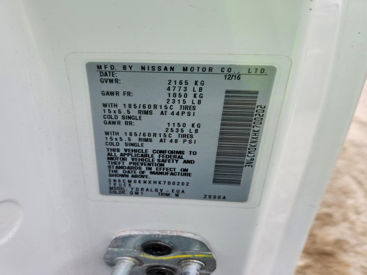2017 Nissan Nv200 Sv - zdjęcie 13