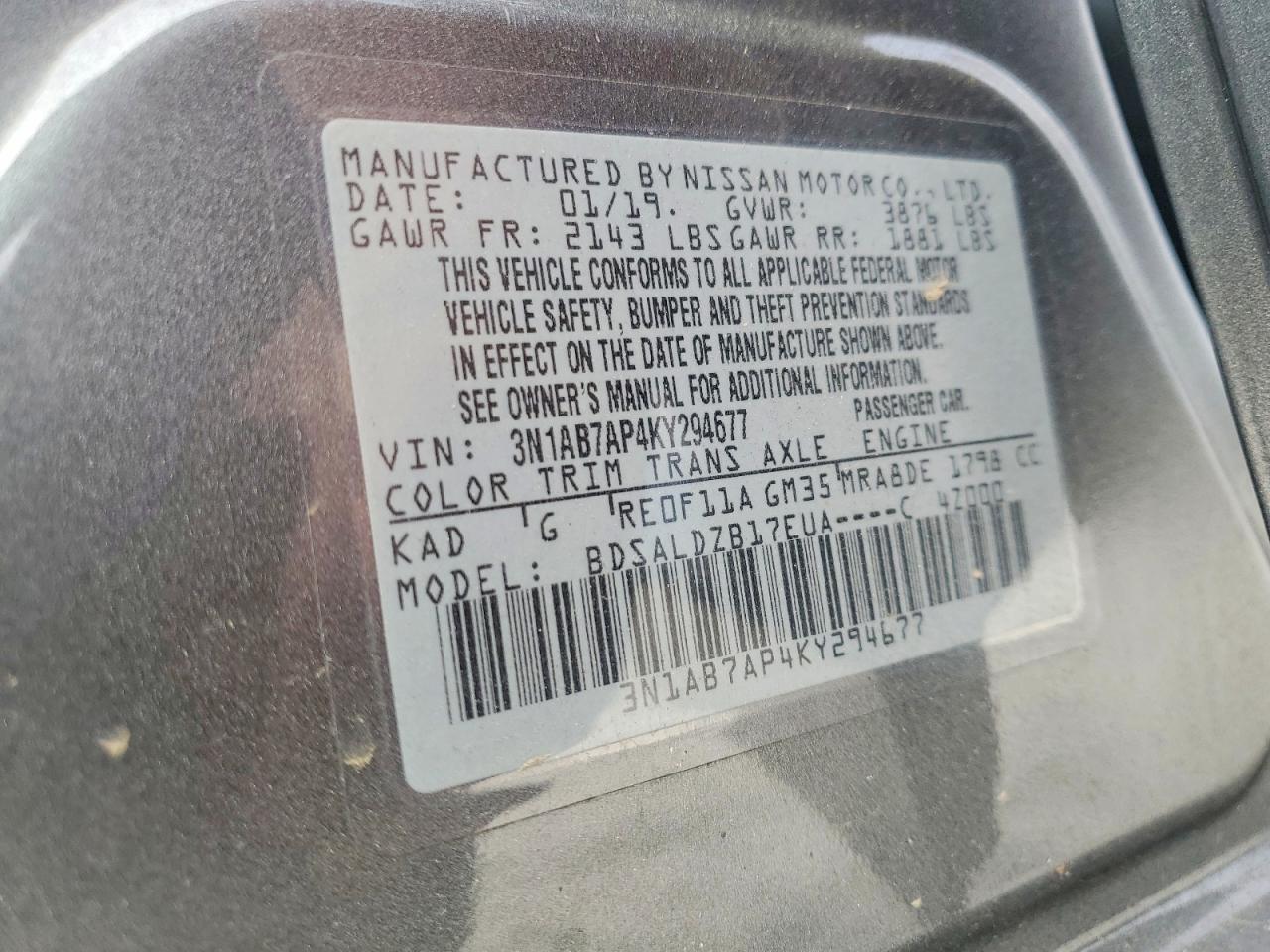 2019 Nissan Sentra Sv - zdjęcie 13