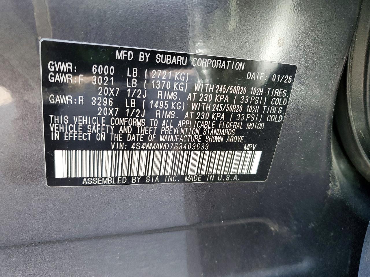 2025 Subaru Ascent Onyx Touring - zdjęcie 13