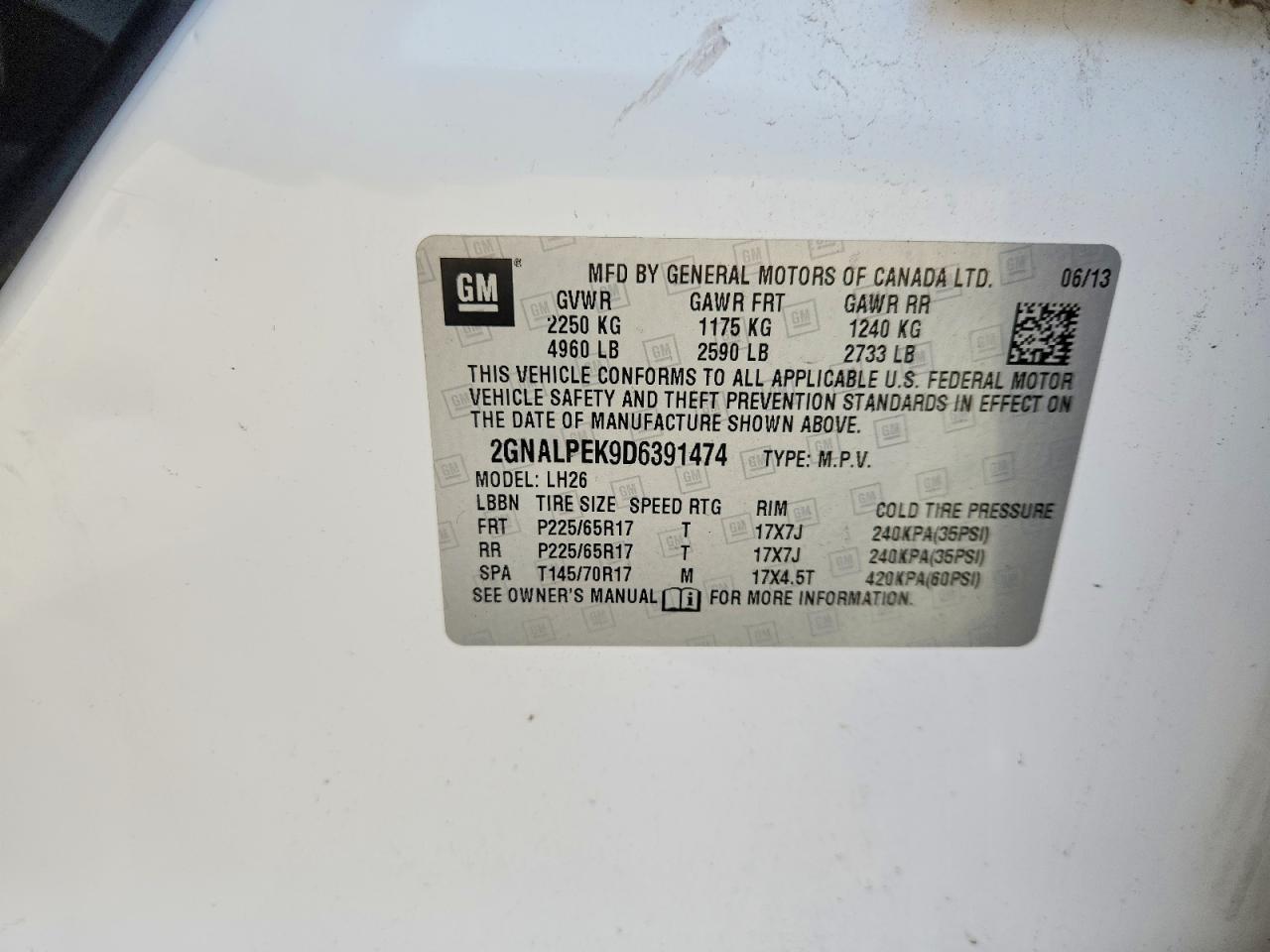 2013 Chevrolet Equinox Lt - zdjęcie 13