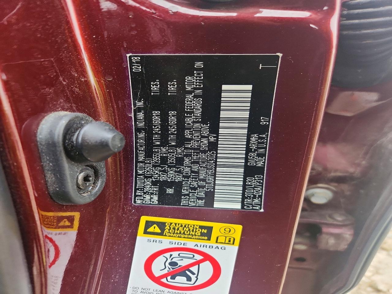 2018 Toyota Highlander Hybrid Xle - zdjęcie 13