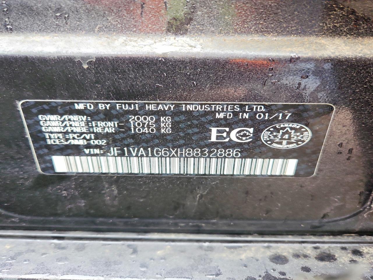 2017 Subaru Wrx Limited - zdjęcie 12