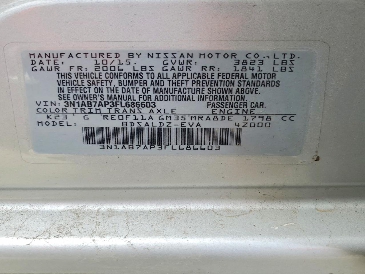 2015 Nissan Sentra Sv - zdjęcie 13