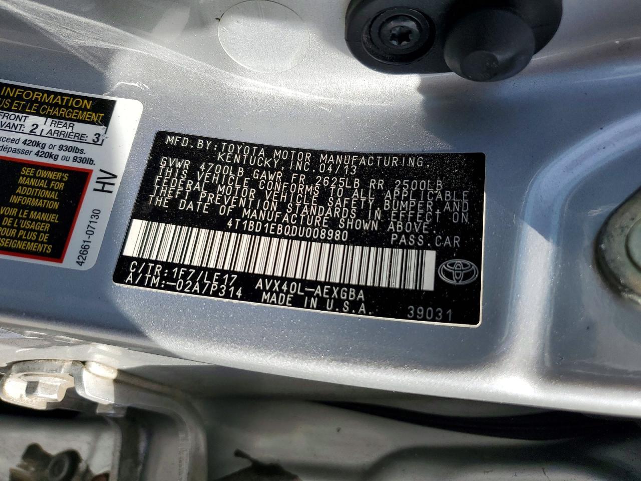 2013 Toyota Avalon Hybrid Xle Touring - zdjęcie 13