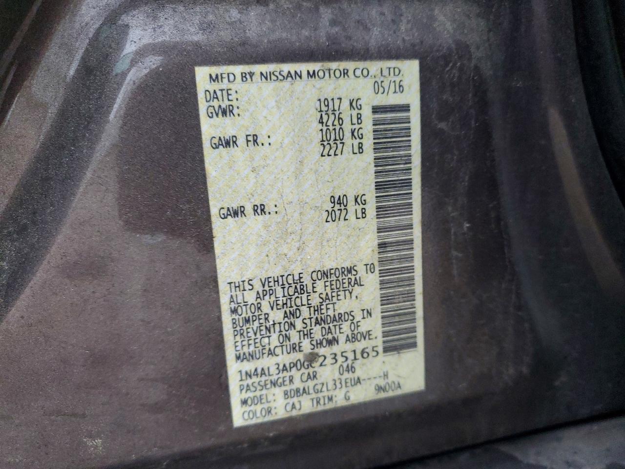 2016 Nissan Altima - zdjęcie 12