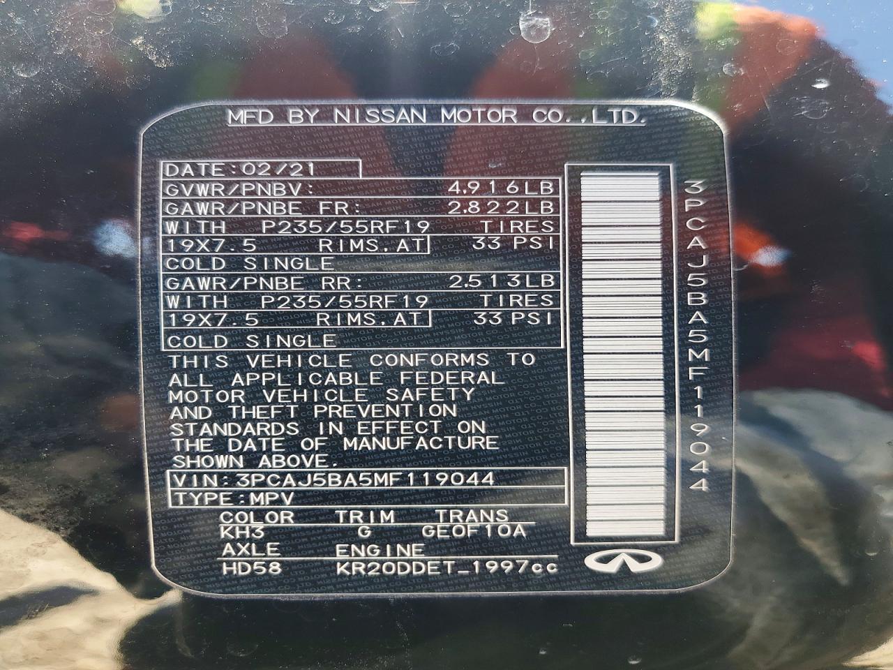 2021 Infiniti Qx50 Luxe - zdjęcie 14