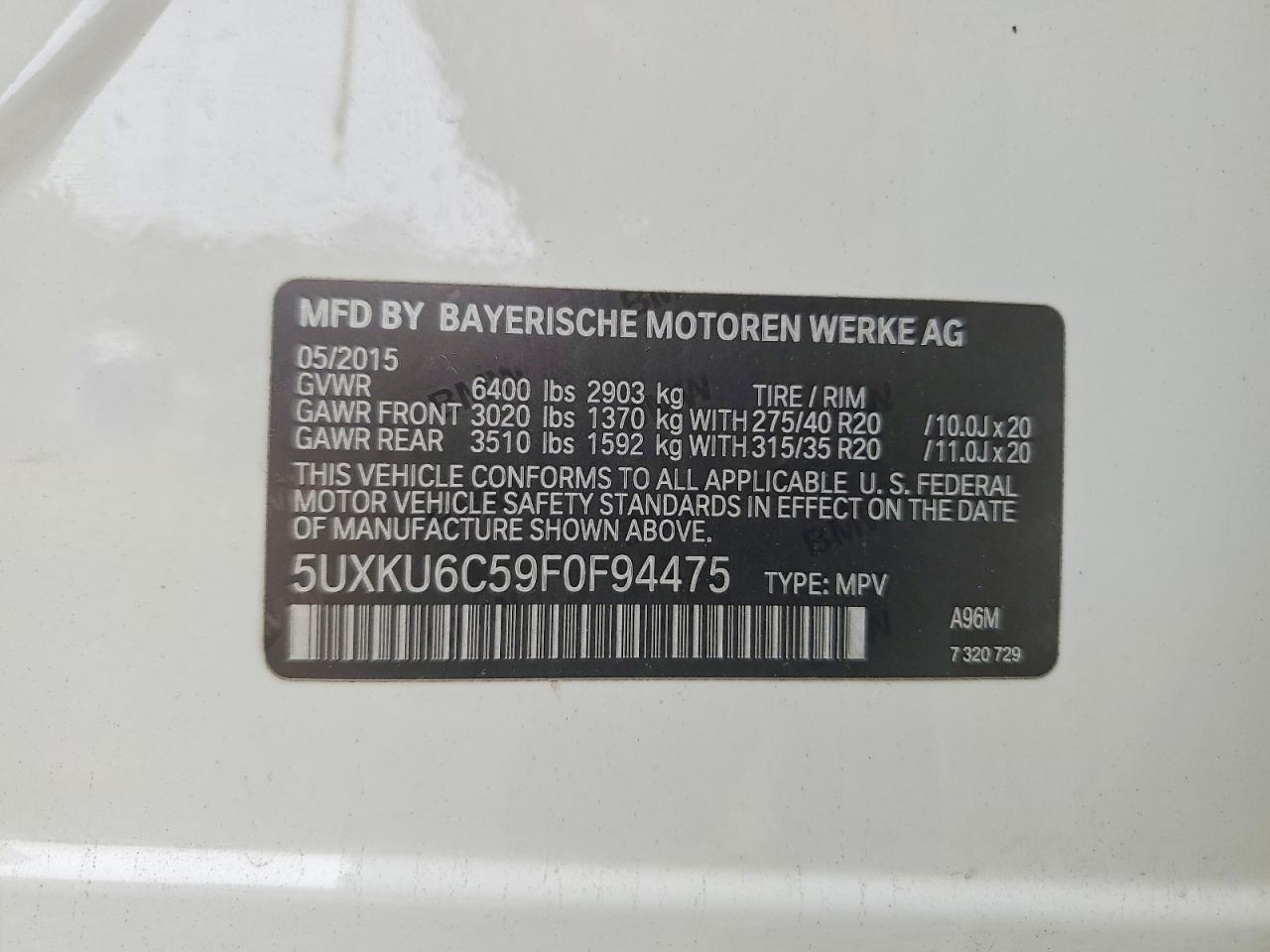 2015 BMW X6 xDrive50I - zdjęcie 12