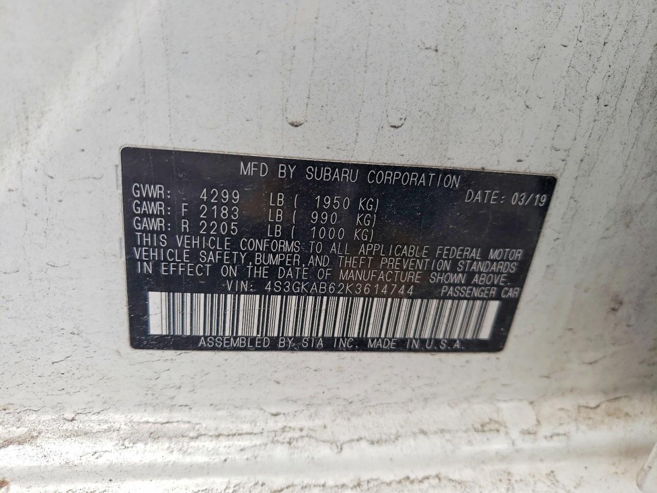 2019 Subaru Impreza - zdjęcie 13