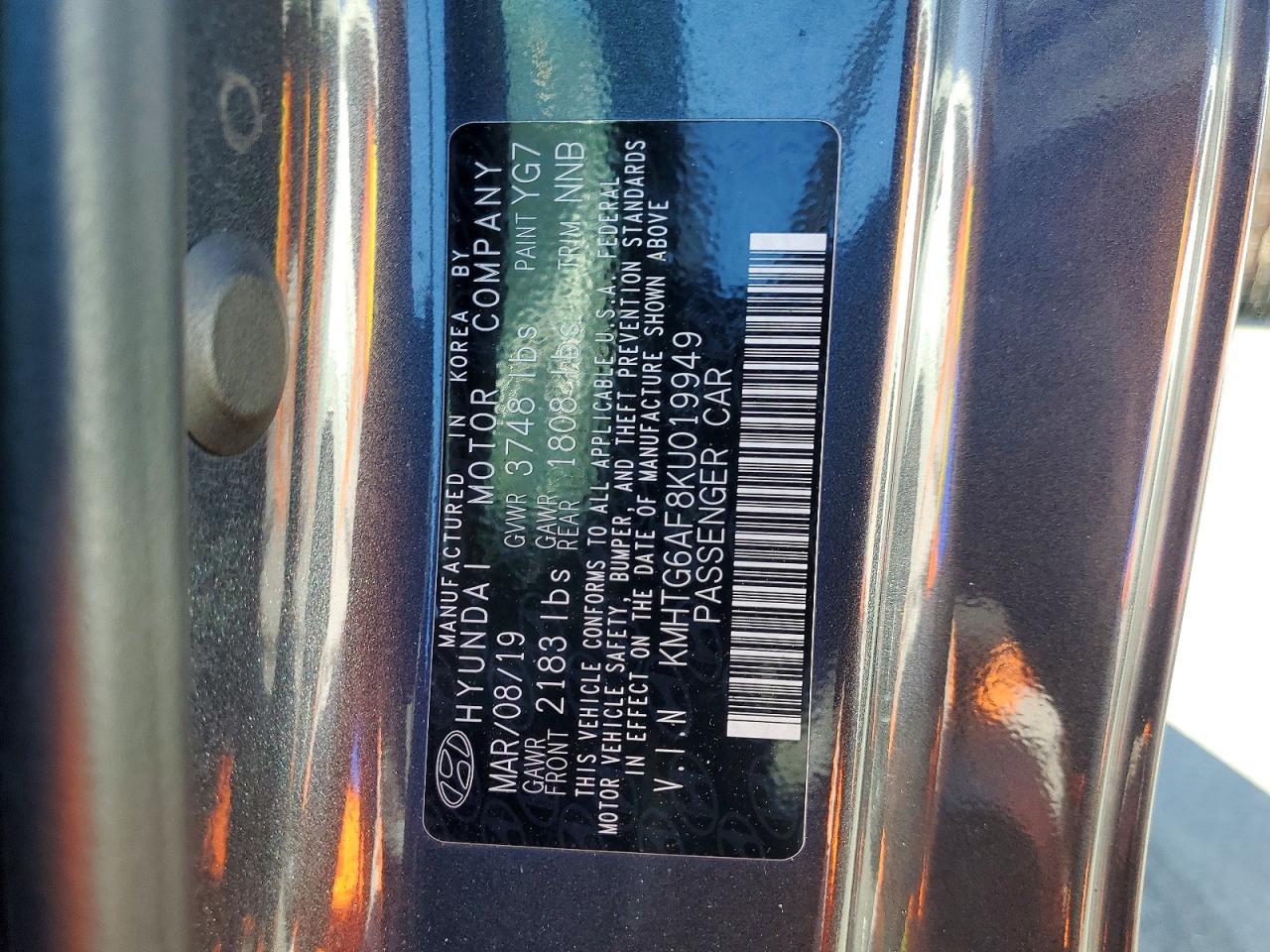 2019 Hyundai Veloster 2.0L - zdjęcie 12