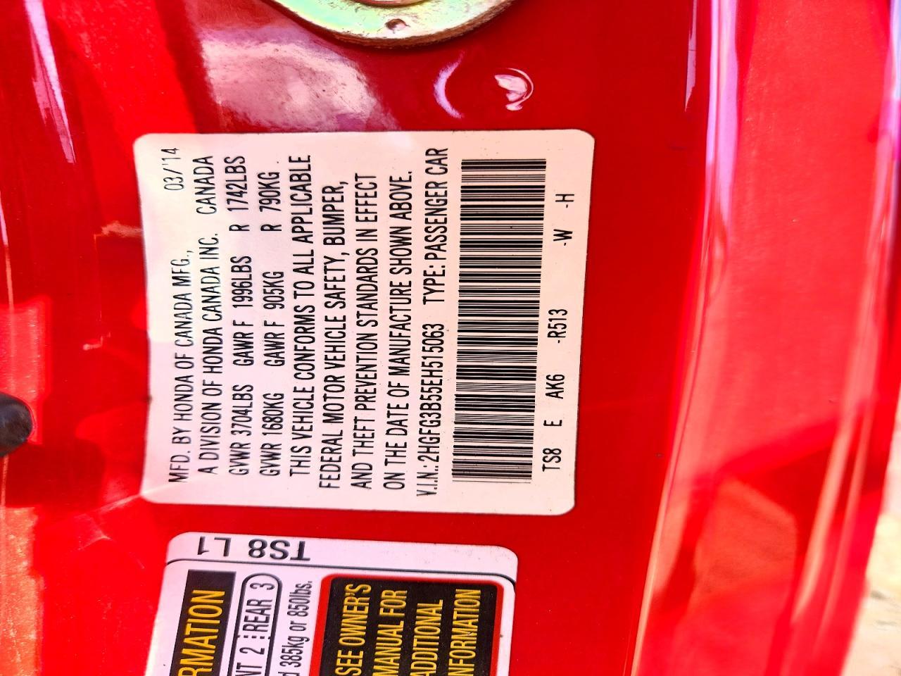 2014 Honda Civic Lx - zdjęcie 13