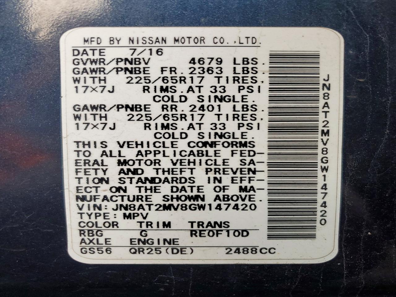 2016 Nissan Rogue S - zdjęcie 13