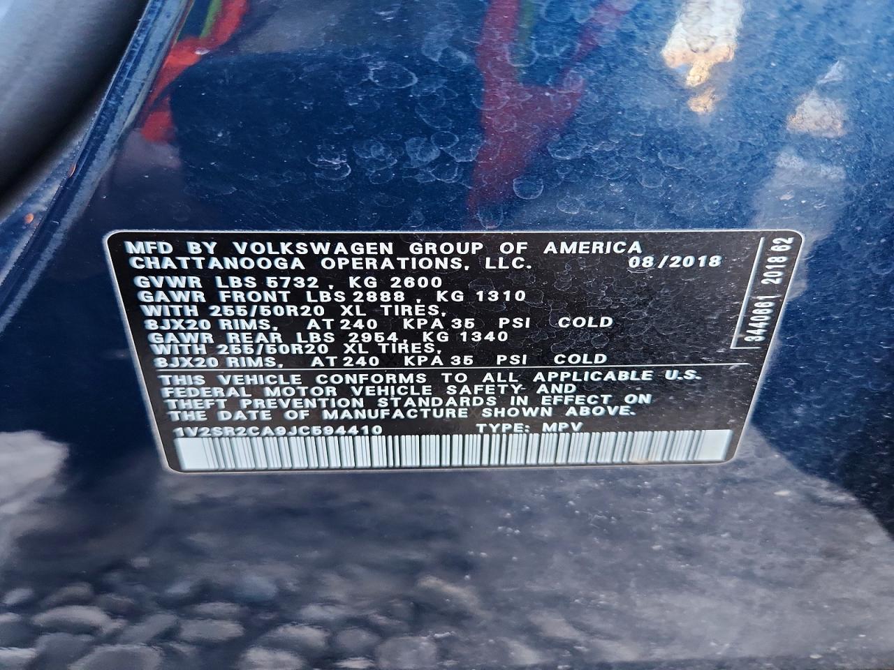 2018 Volkswagen Atlas Sel - zdjęcie 13