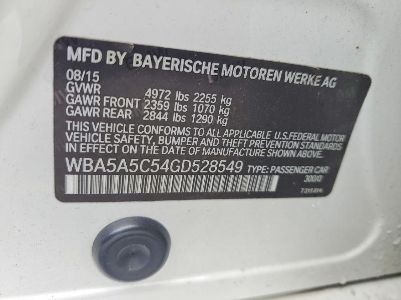 2016 BMW 528 I - zdjęcie 12