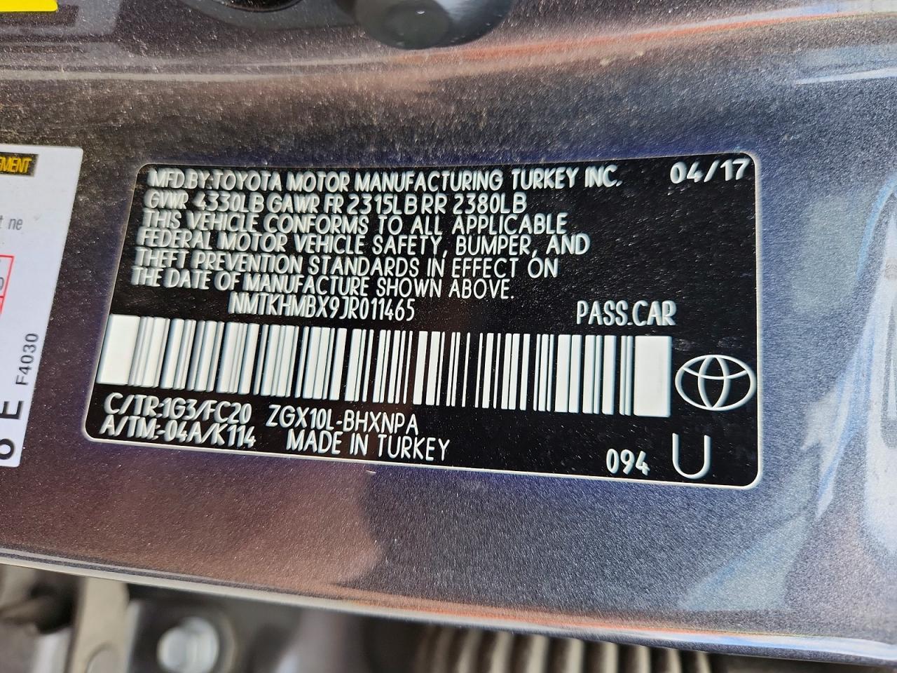 2018 Toyota C-Hr Xle - zdjęcie 13