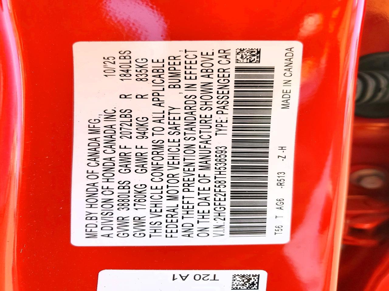 2026 Honda Civic Sport - zdjęcie 12