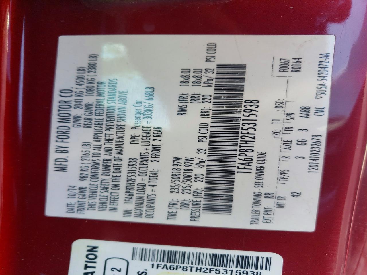 2015 Ford Mustang - zdjęcie 12