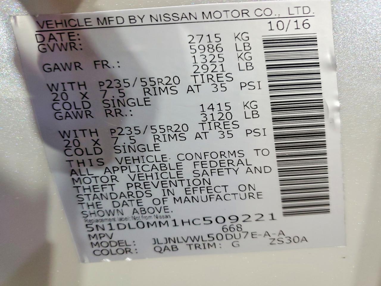 2017 Infiniti Qx60 Base - zdjęcie 13