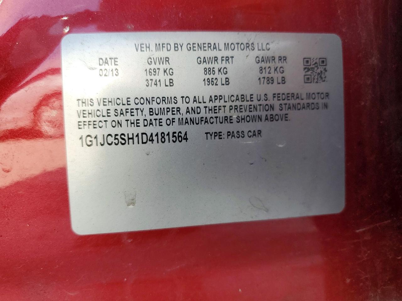 2013 Chevrolet Sonic Lt - zdjęcie 13