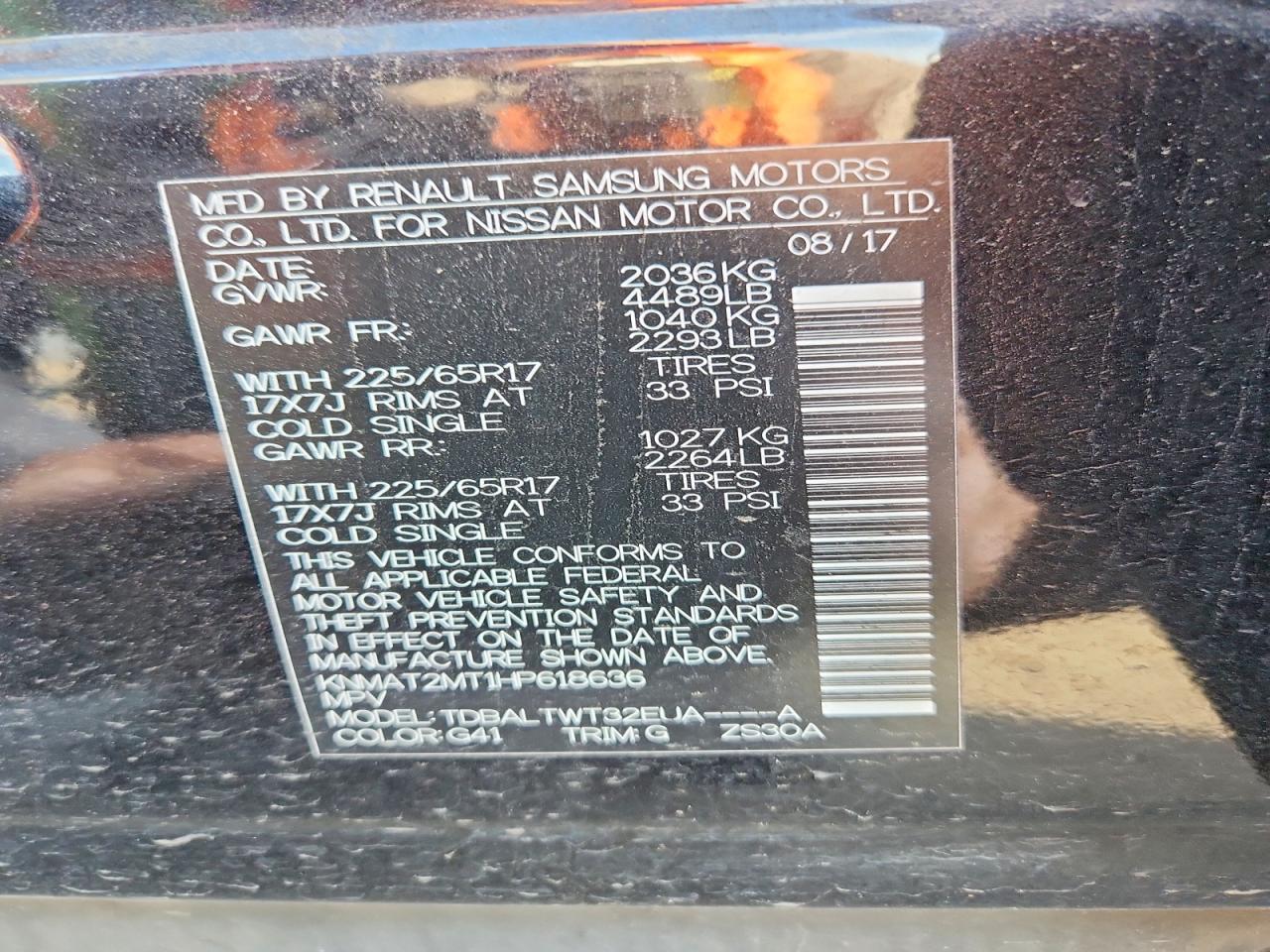 2017 Nissan Rogue S - zdjęcie 14