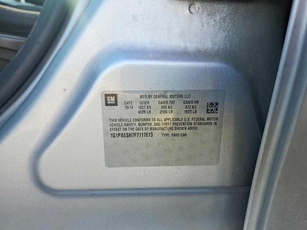 2015 Chevrolet Cruze Ls - zdjęcie 12