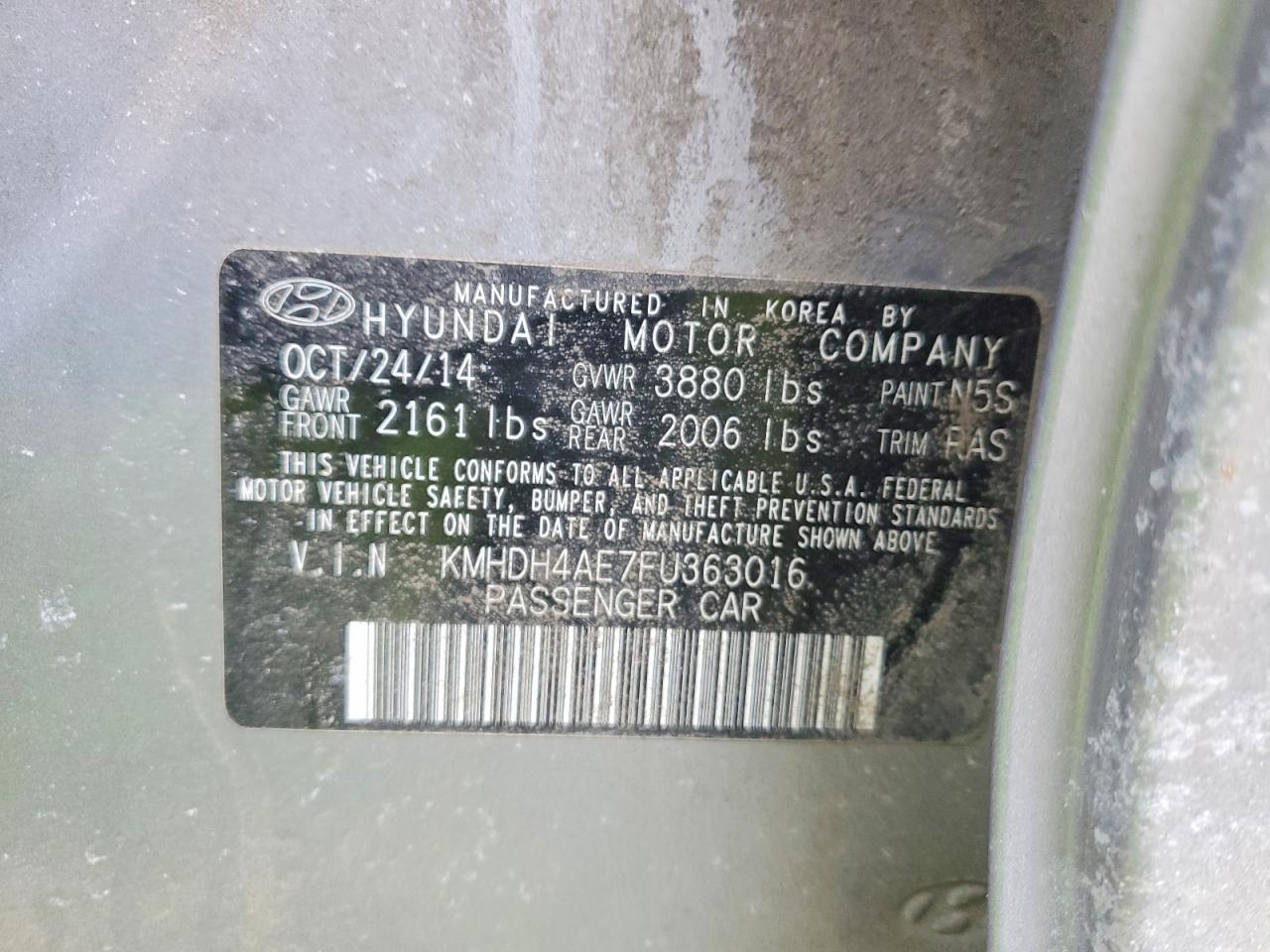 2015 Hyundai Elantra Limited - zdjęcie 13