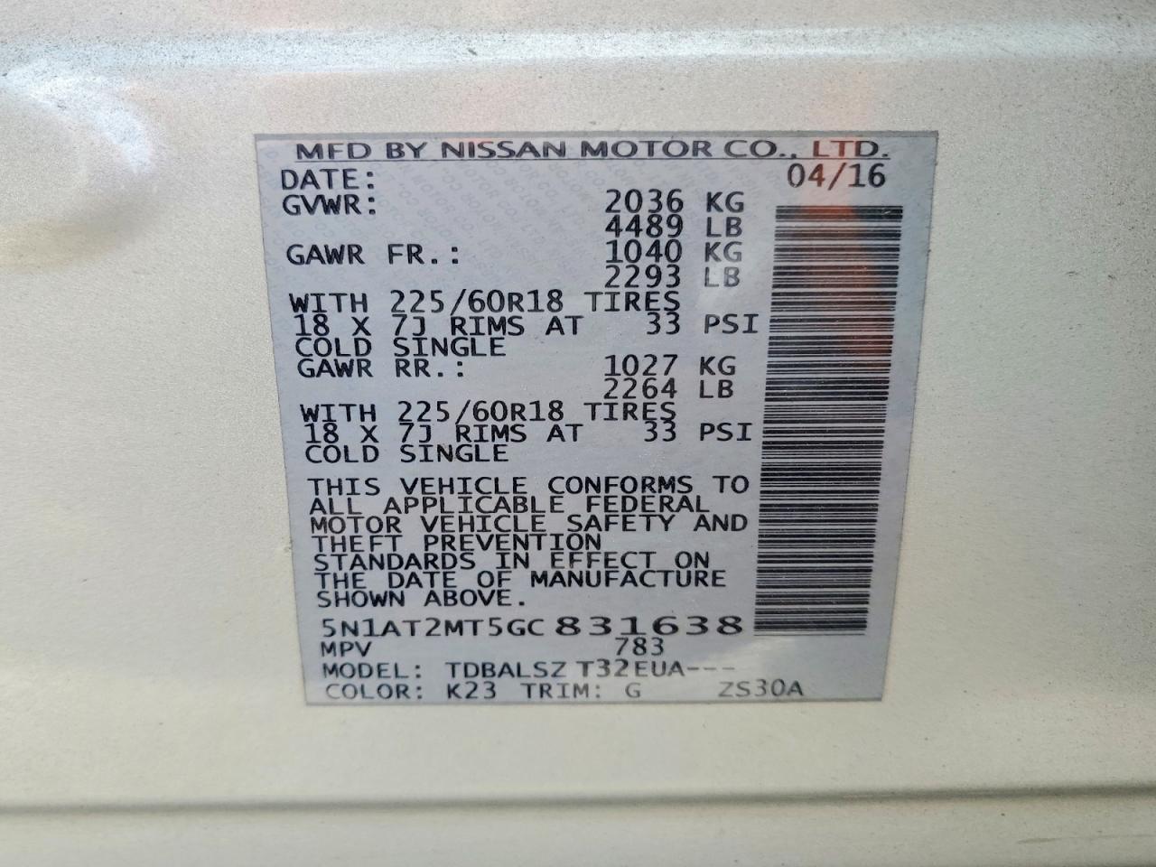 2016 Nissan Rogue Sl - zdjęcie 12