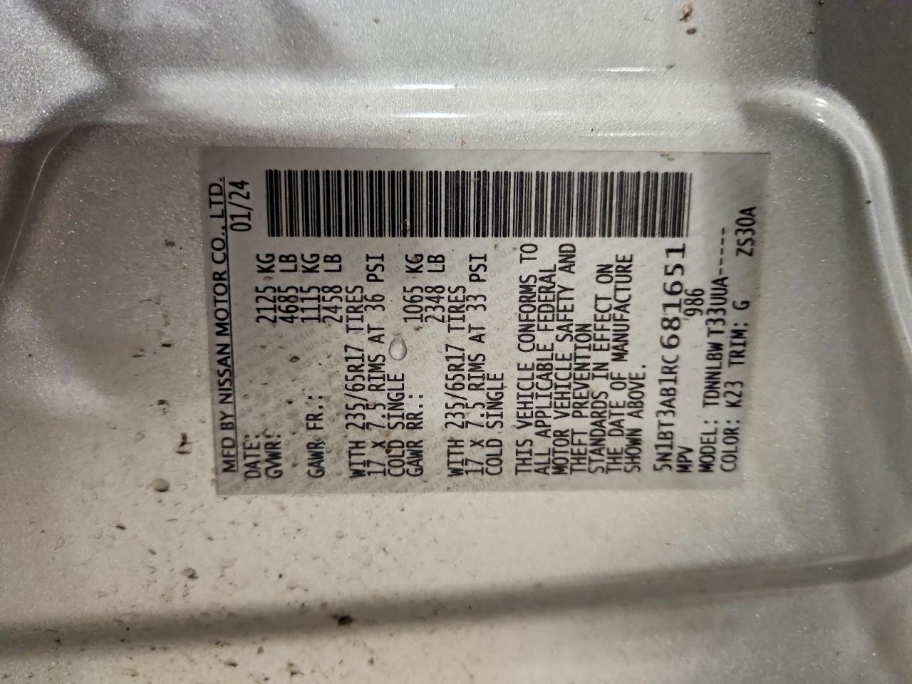 2024 Nissan Rogue S - zdjęcie 14