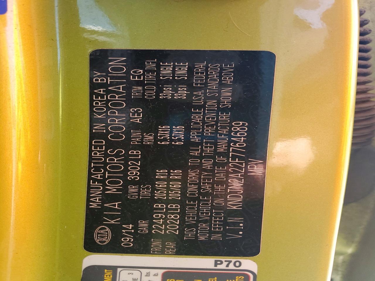 2015 Kia Soul Base - zdjęcie 14