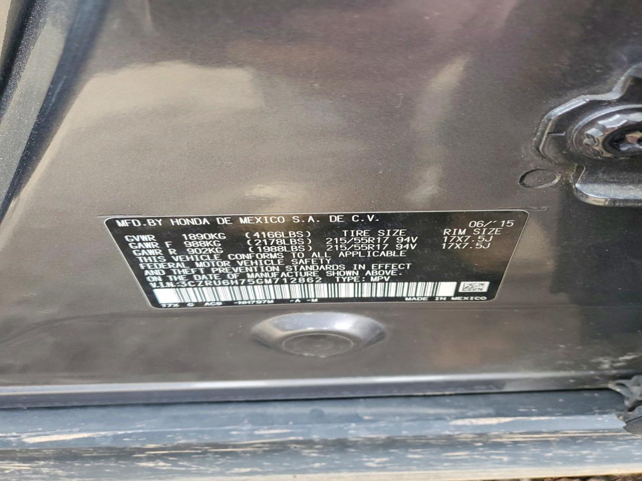 2016 Honda Hr-V Exl - zdjęcie 13