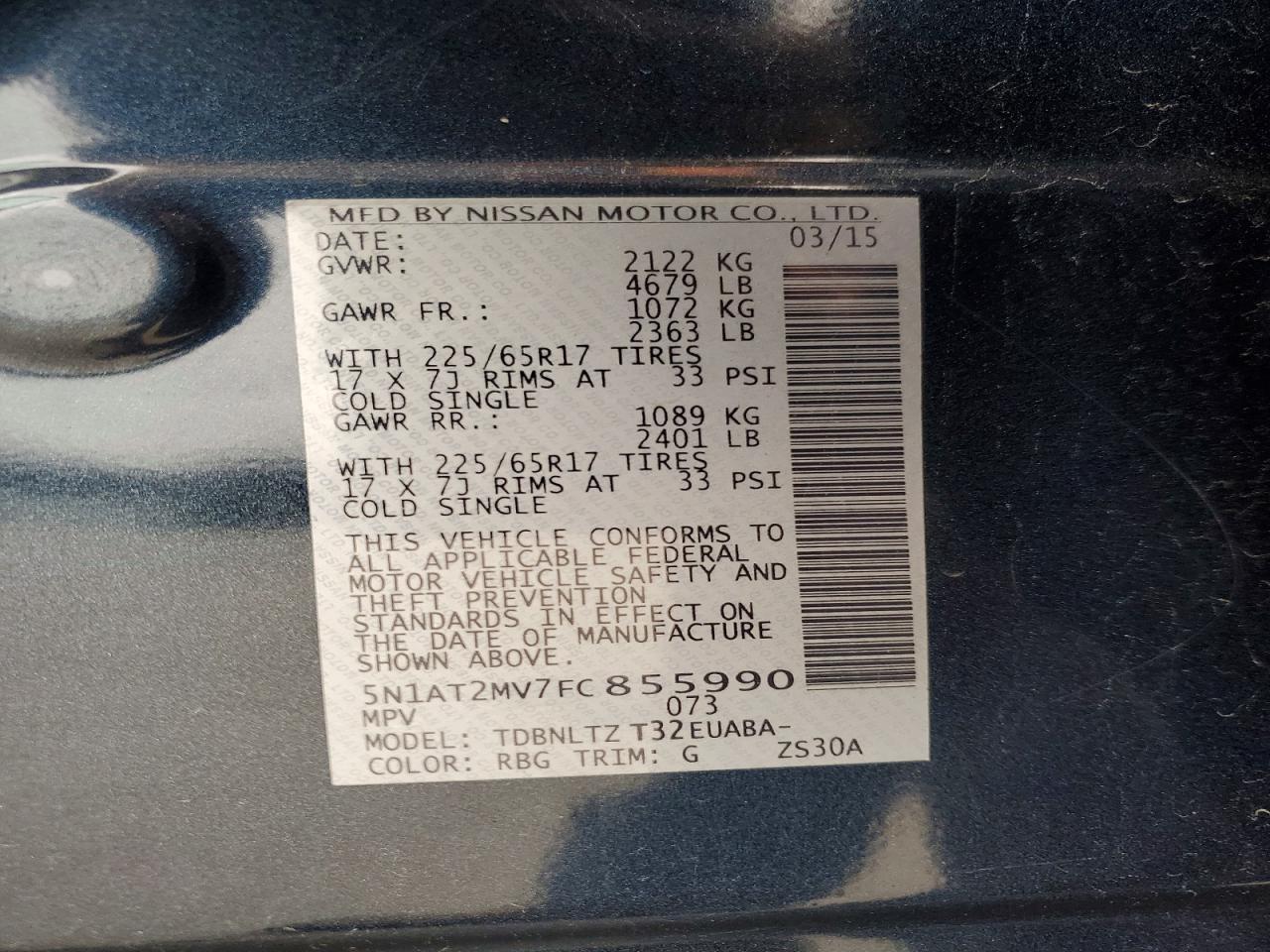 2015 Nissan Rogue Sv - zdjęcie 14