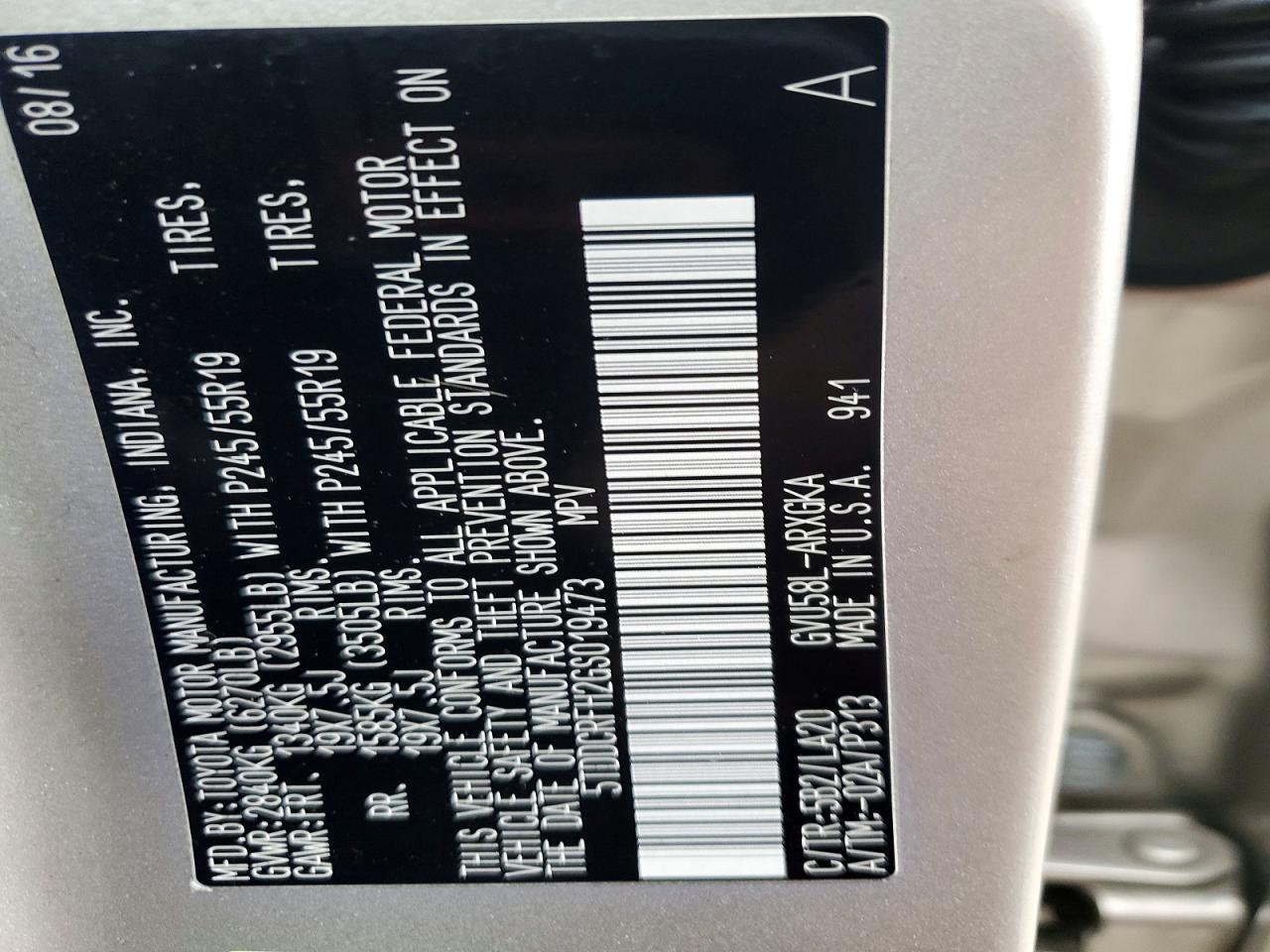 2016 Toyota Highlander Hybrid Limited Platinum - zdjęcie 14