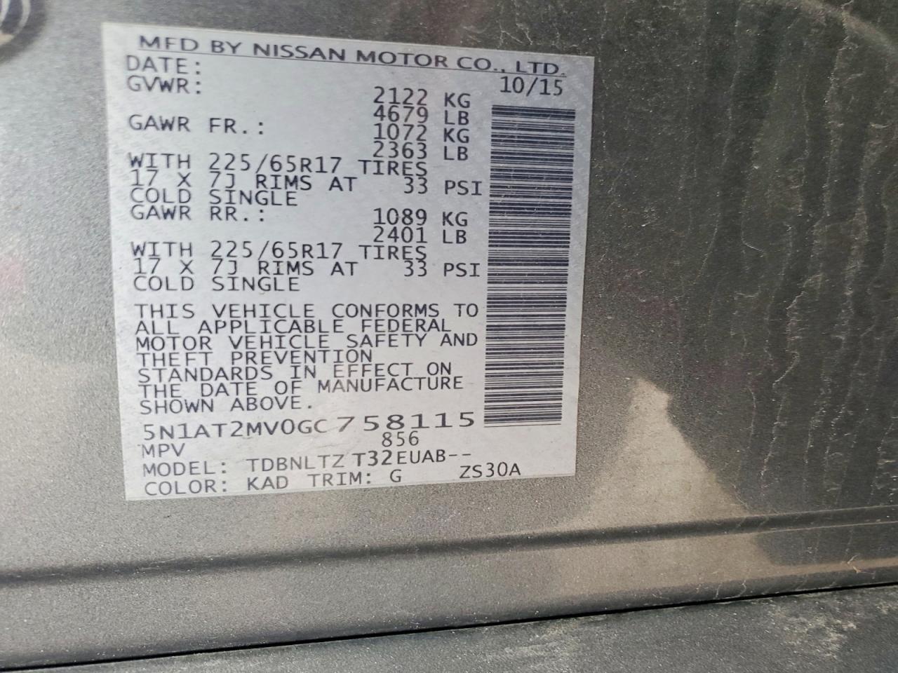 2016 Nissan Rogue Sv - zdjęcie 13