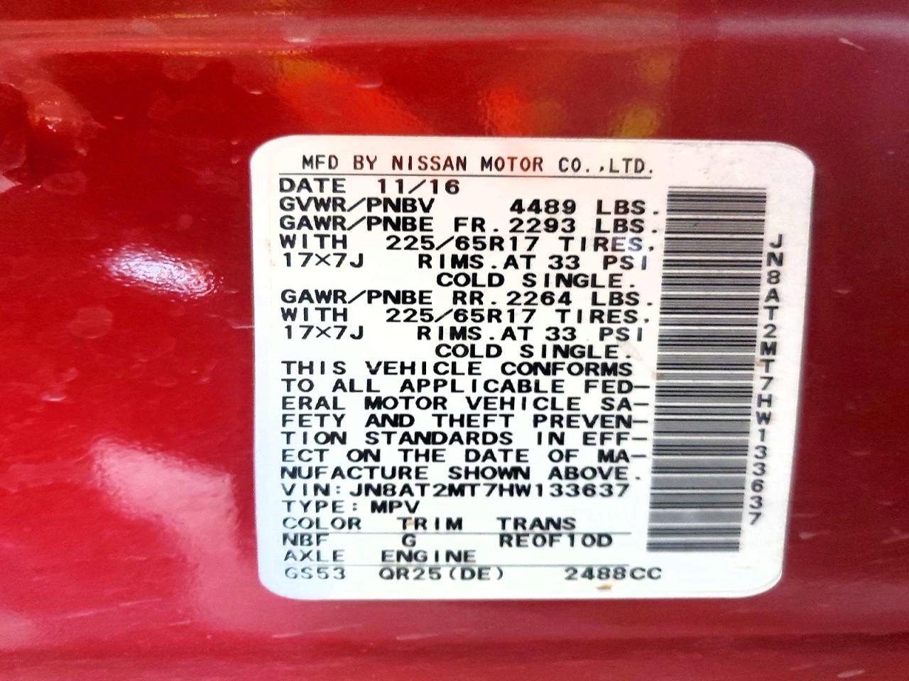 2017 Nissan Rogue S - zdjęcie 12