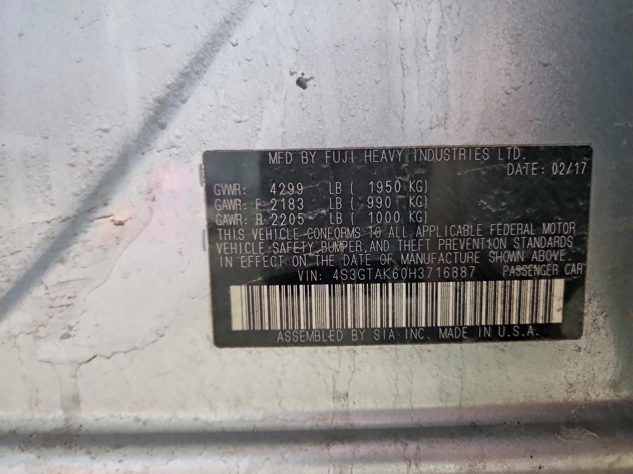 2017 Subaru Impreza Sport - zdjęcie 12