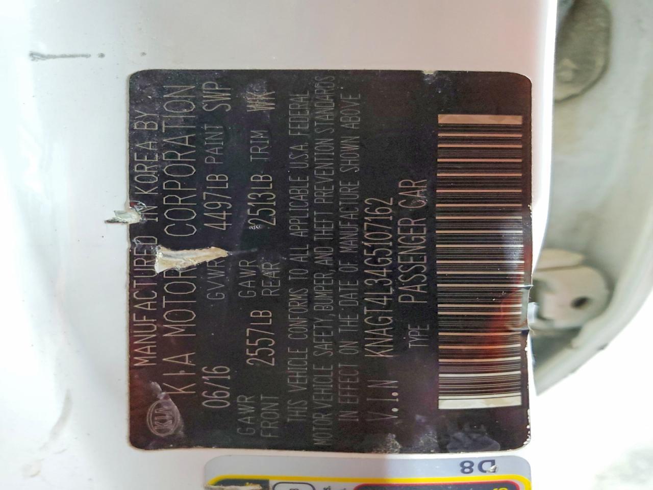 2016 Kia Optima Lx - zdjęcie 12